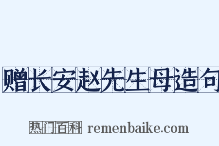 赠长安赵先生母造句是什么意思的图片
